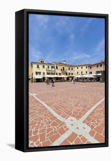 Main square of the old town, Porto Azzurro, Elba Island, Livorno Province, Tuscany, Italy, Europe-Roberto Moiola-Framed Premier Image Canvas