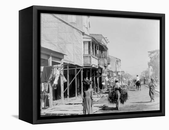 Main St., Port-Au-Prince, Hayti, W.I.-null-Framed Stretched Canvas