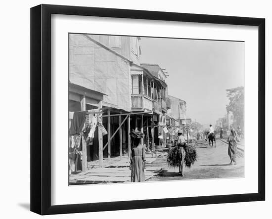 Main St., Port-Au-Prince, Hayti, W.I.-null-Framed Photo