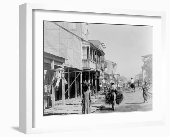 Main St., Port-Au-Prince, Hayti, W.I.-null-Framed Photo