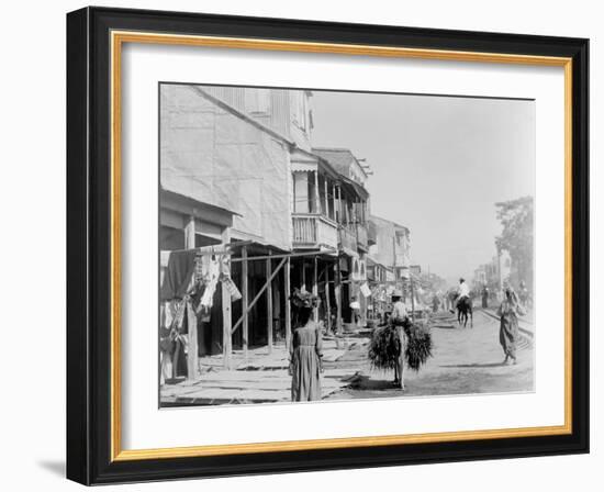 Main St., Port-Au-Prince, Hayti, W.I.-null-Framed Photo