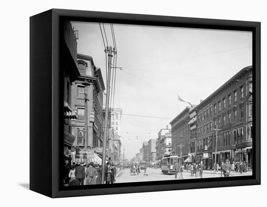 Main St., Worcester, Mass.-null-Framed Stretched Canvas