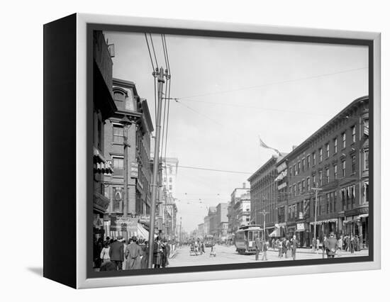 Main St., Worcester, Mass.-null-Framed Stretched Canvas