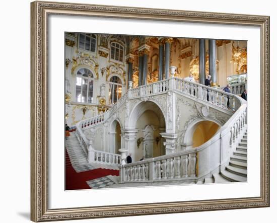 Main Staircase at the Winter Palace. St. Petersburg, Russia, Europe-Yadid Levy-Framed Photographic Print