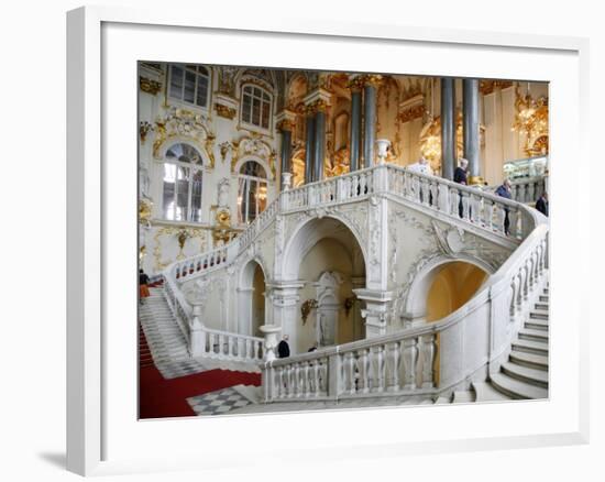 Main Staircase at the Winter Palace. St. Petersburg, Russia, Europe-Yadid Levy-Framed Photographic Print