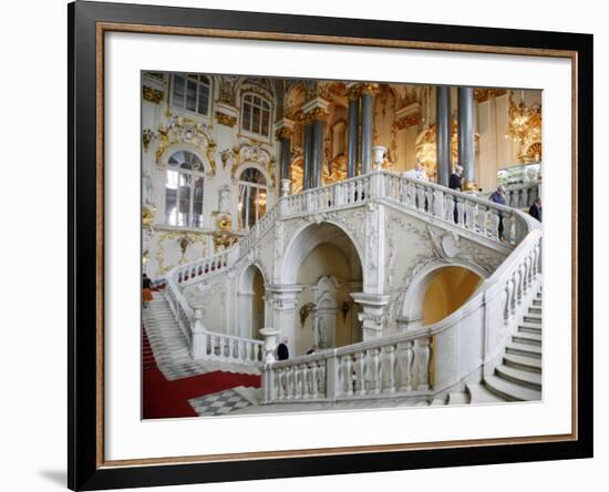 Main Staircase at the Winter Palace. St. Petersburg, Russia, Europe-Yadid Levy-Framed Photographic Print