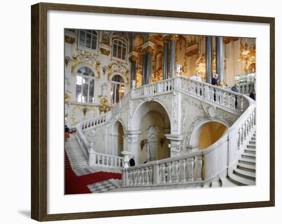 Main Staircase at the Winter Palace. St. Petersburg, Russia, Europe-Yadid Levy-Framed Photographic Print