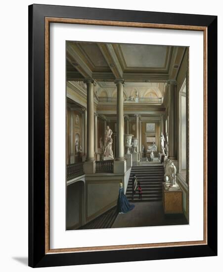Main Staircase of Fine Arts Academy in St. Petersburg, 1830-Ivan Alexeyevich Ivanov-Framed Giclee Print