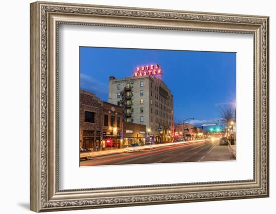 Main Street at Dusk in Bozeman, Montana, Usa-Chuck Haney-Framed Photographic Print