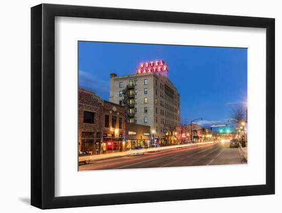 Main Street at Dusk in Bozeman, Montana, Usa-Chuck Haney-Framed Photographic Print