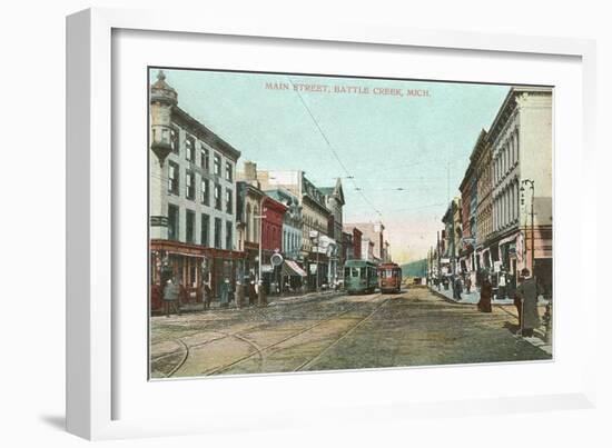 Main Street, Battle Creek, Michigan-null-Framed Art Print
