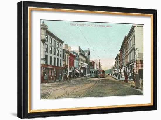 Main Street, Battle Creek, Michigan-null-Framed Art Print