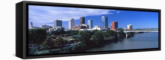 Main Street Bridge across Arkansas River, Little Rock, Arkansas, USA-null-Framed Premier Image Canvas