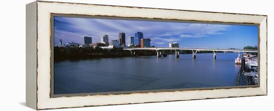 Main Street Bridge across Arkansas River, Little Rock, Arkansas, USA-null-Framed Premier Image Canvas