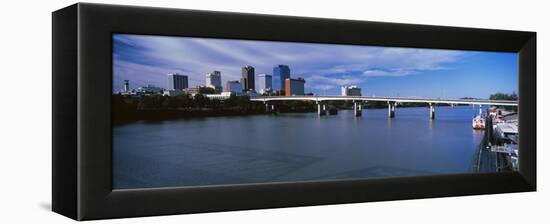 Main Street Bridge across Arkansas River, Little Rock, Arkansas, USA-null-Framed Premier Image Canvas