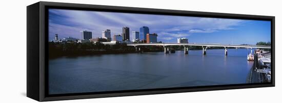 Main Street Bridge across Arkansas River, Little Rock, Arkansas, USA-null-Framed Premier Image Canvas