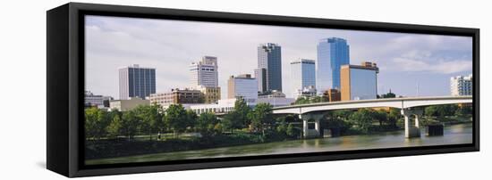 Main Street Bridge across the Arkansas River, Little Rock, Arkansas, USA-null-Framed Premier Image Canvas