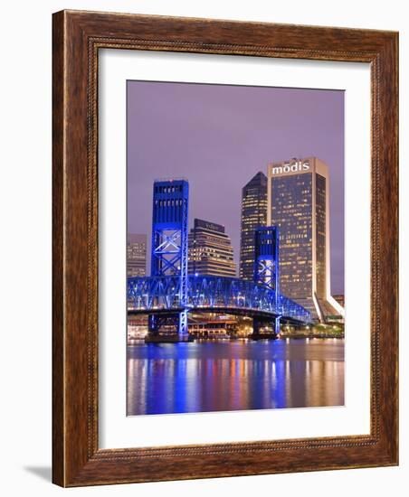 Main Street Bridge and Skyline, Jacksonville, Florida, United States of America, North America-Richard Cummins-Framed Photographic Print