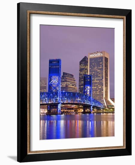 Main Street Bridge and Skyline, Jacksonville, Florida, United States of America, North America-Richard Cummins-Framed Photographic Print