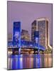 Main Street Bridge and Skyline, Jacksonville, Florida, United States of America, North America-Richard Cummins-Mounted Photographic Print