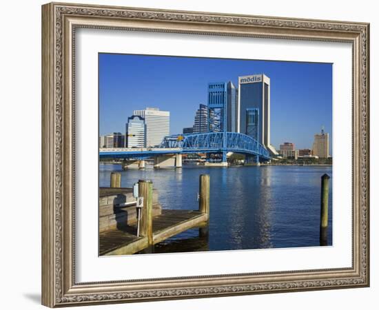 Main Street Bridge and Skyline, Jacksonville, Florida, United States of America, North America-Richard Cummins-Framed Photographic Print