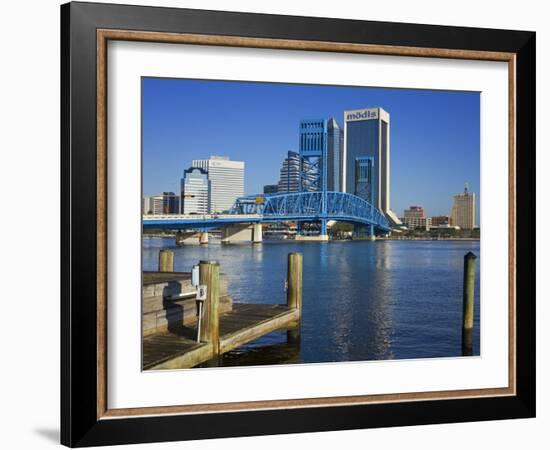 Main Street Bridge and Skyline, Jacksonville, Florida, United States of America, North America-Richard Cummins-Framed Photographic Print