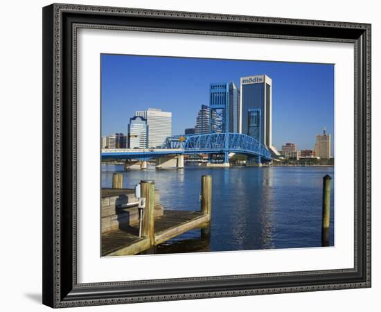 Main Street Bridge and Skyline, Jacksonville, Florida, United States of America, North America-Richard Cummins-Framed Photographic Print