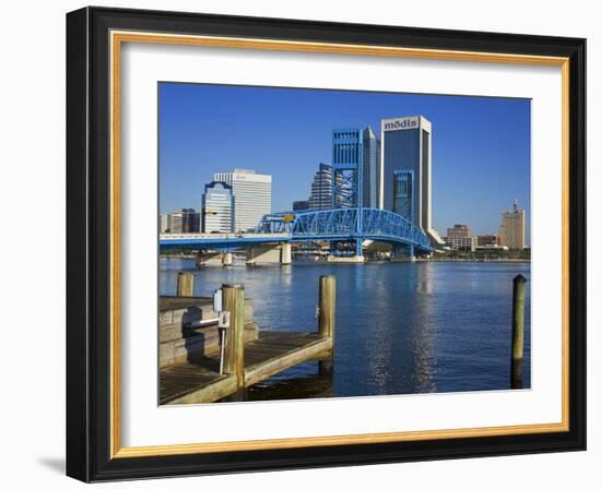 Main Street Bridge and Skyline, Jacksonville, Florida, United States of America, North America-Richard Cummins-Framed Photographic Print