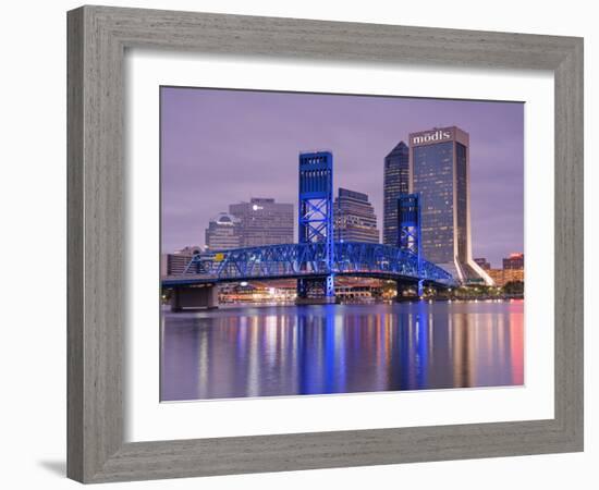 Main Street Bridge and Skyline, Jacksonville, Florida, United States of America, North America-Richard Cummins-Framed Photographic Print