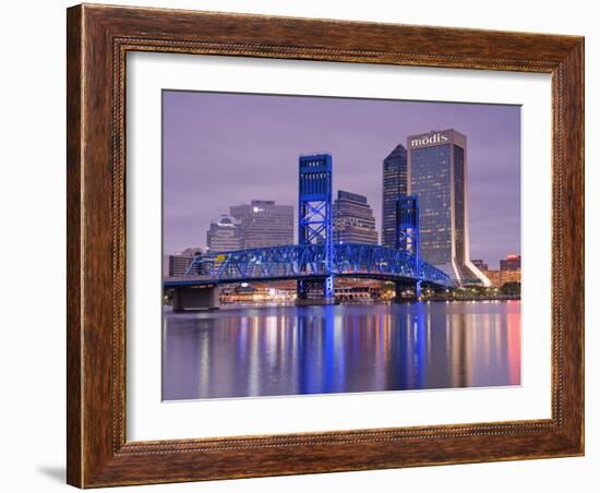 Main Street Bridge and Skyline, Jacksonville, Florida, United States of America, North America-Richard Cummins-Framed Photographic Print