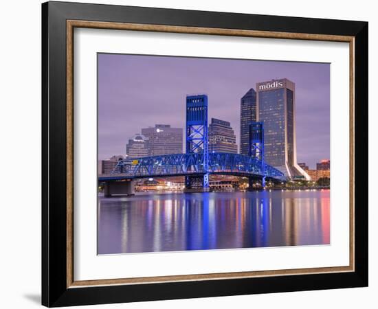 Main Street Bridge and Skyline, Jacksonville, Florida, United States of America, North America-Richard Cummins-Framed Photographic Print