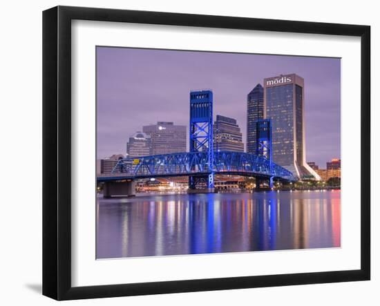 Main Street Bridge and Skyline, Jacksonville, Florida, United States of America, North America-Richard Cummins-Framed Photographic Print