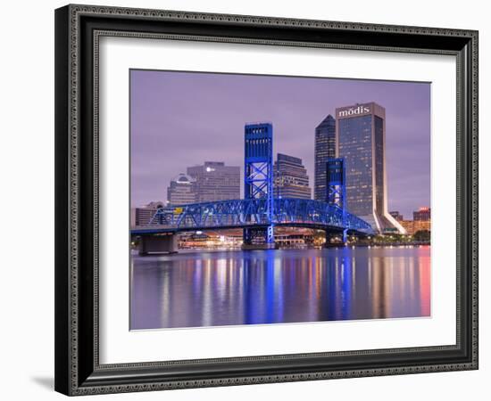 Main Street Bridge and Skyline, Jacksonville, Florida, United States of America, North America-Richard Cummins-Framed Photographic Print