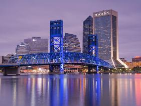 'Main Street Bridge and Skyline, Jacksonville, Florida, United States