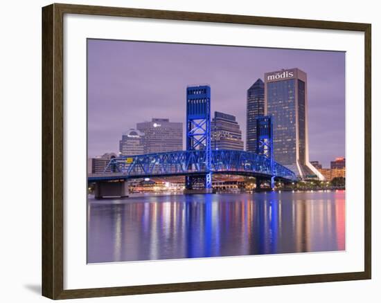 Main Street Bridge and Skyline, Jacksonville, Florida, United States of America, North America-Richard Cummins-Framed Photographic Print