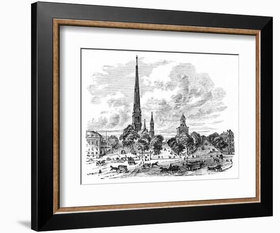 'Main Street, Buffalo, opposite the Churches', 1883-Unknown-Framed Giclee Print