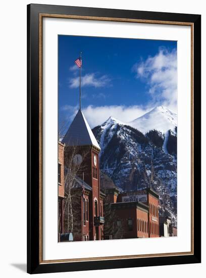 Main Street Buildings, Telluride, Colorado, USA-Walter Bibikow-Framed Photographic Print
