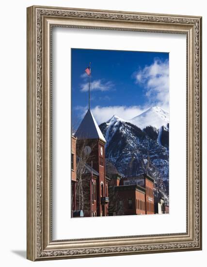 Main Street Buildings, Telluride, Colorado, USA-Walter Bibikow-Framed Photographic Print