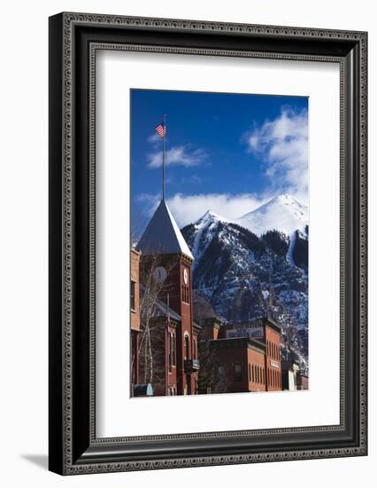 Main Street Buildings, Telluride, Colorado, USA-Walter Bibikow-Framed Photographic Print