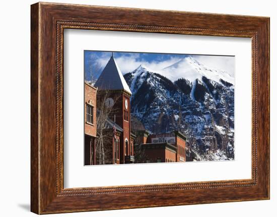 Main Street Buildings, Telluride, Colorado, USA-Walter Bibikow-Framed Photographic Print