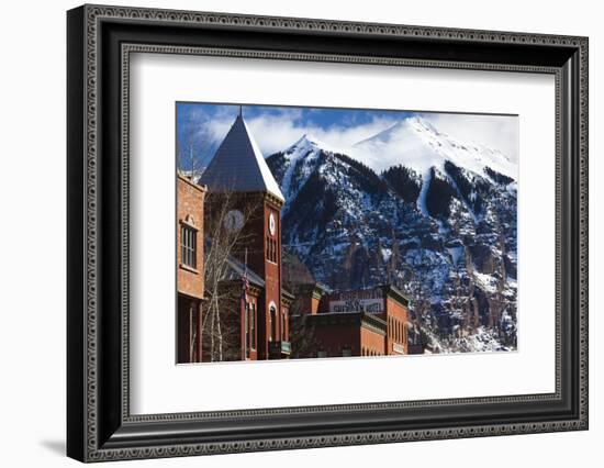 Main Street Buildings, Telluride, Colorado, USA-Walter Bibikow-Framed Photographic Print