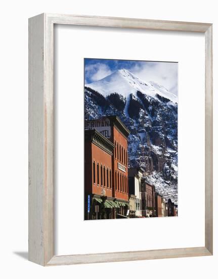 Main Street Buildings, Telluride, Colorado, USA-Walter Bibikow-Framed Photographic Print