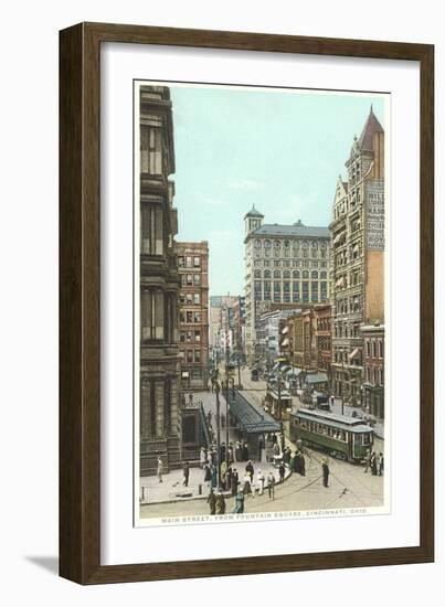 Main Street, Cincinnati-null-Framed Premium Giclee Print