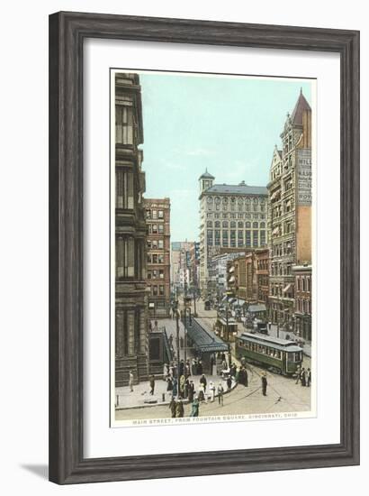 Main Street, Cincinnati--Framed Art Print