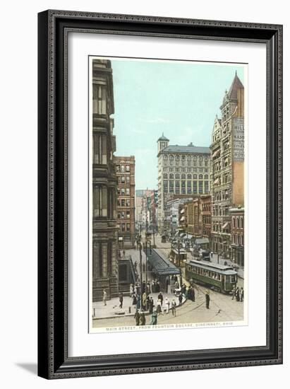 Main Street, Cincinnati--Framed Art Print