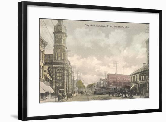 Main Street, City Hall, Delaware, Ohio-null-Framed Art Print