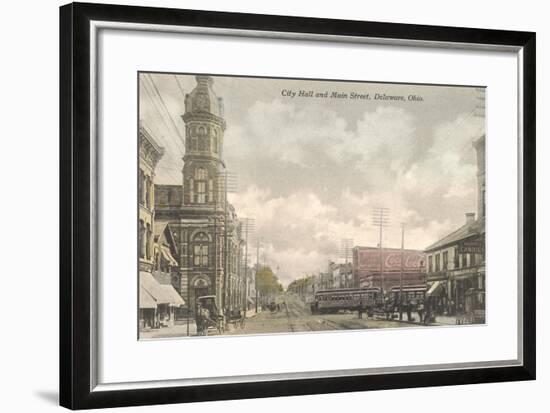 Main Street, City Hall, Delaware, Ohio-null-Framed Art Print