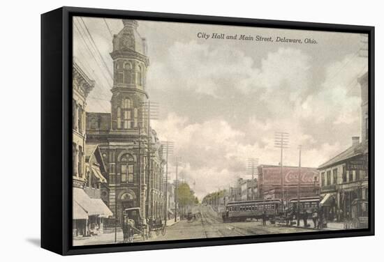 Main Street, City Hall, Delaware, Ohio-null-Framed Stretched Canvas