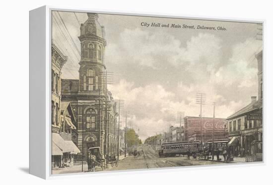 Main Street, City Hall, Delaware, Ohio-null-Framed Stretched Canvas