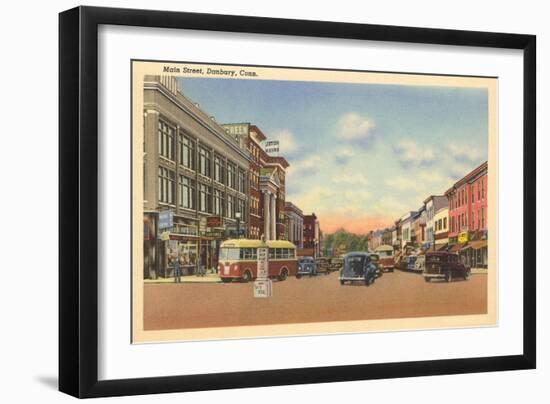 Main Street, Danbury, Connecticut-null-Framed Art Print